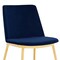 Armen Living Messina Modern Blue Velvet and Gold Metal Leg Dining Room Chairs, PK2 LCMSSIGLBLU - alternate 8